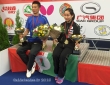 Winners - LI Ping QAT and ITO Mima JPN, Minsk, Belarus, 17.05.2015.